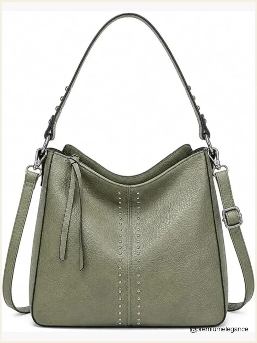 PU Leather Hobo Crossbody Purse with Detachable Strap